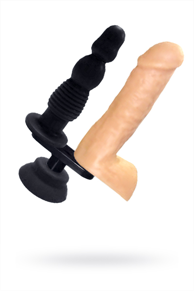 Сменная двойная насадка для секс машин, Телесная