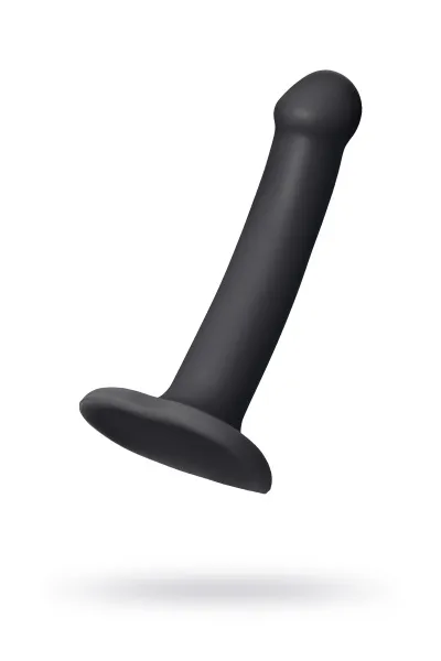 Страпон ремневой нереалистичный на присоске Strap-on-me, S, черный, 17 см, Ø 2,7