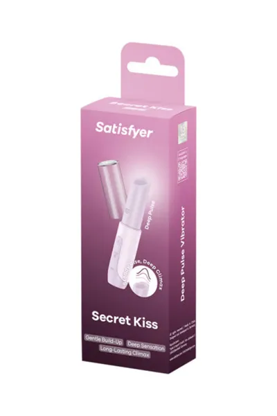 Мини-вибратор с 3D пульсацией Satisfyer Secret Kiss с USB-C зарядкой, силикон, ABS, розовый, 13 см