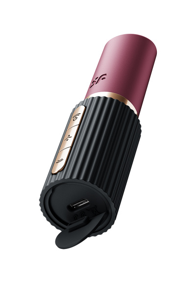 Мини-вибратор с 3D пульсацией Satisfyer Deep Kiss с USB-C зарядкой, силикон, ABS, чёрный, 11,4 см