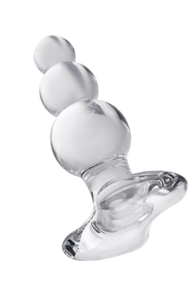 Анальная втулка Sexus Glass,стекло, прозрачная, 10 см, Ø 4