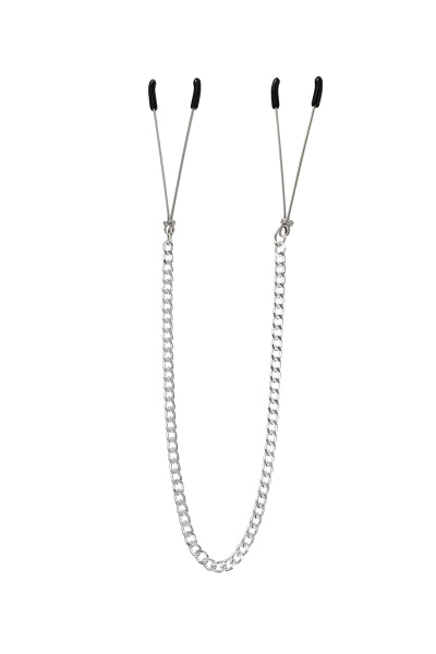 Зажимы на соски «вилки» на цепочке Pecado BDSM, 