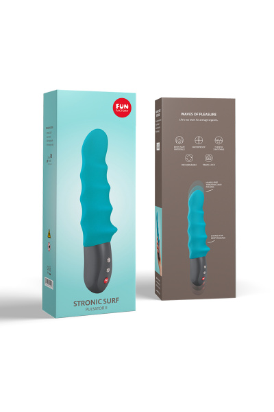 Пульсатор  Fun  Factory  STRONIC SURF, голубой, силикон, 20.8 см
