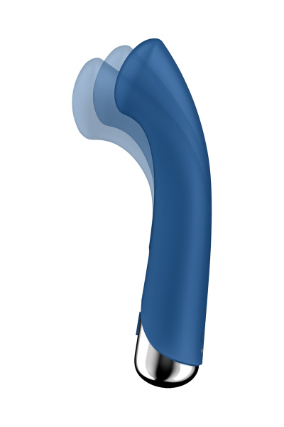 Вибратор для точки G  с ротацией Satisfyer Spinning G-Spot 1, силикон, синий, 16,8 см