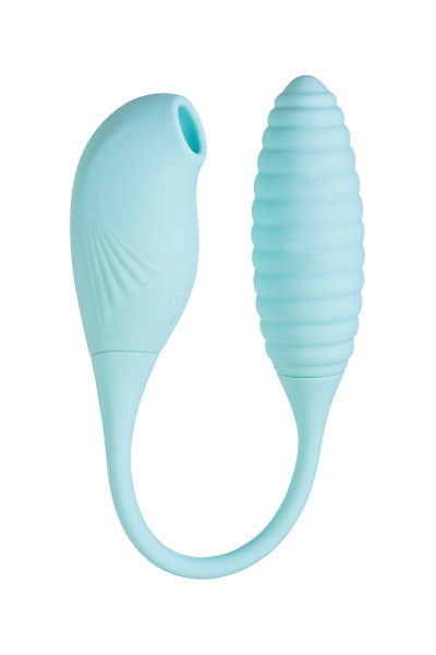 Вакуумно-волновой стимулятор JOS Roow, силикон, голубой, 36 см