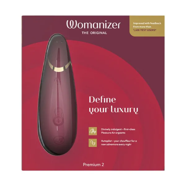 Бесконтактный клиторальный стимулятор Womanizer Premium 2,бордовый