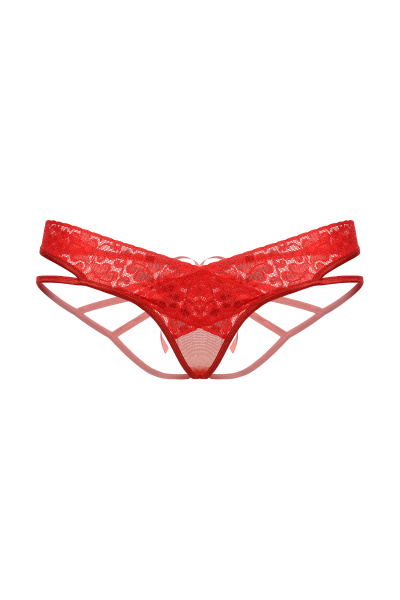 Стринги открытые, красные, M/L