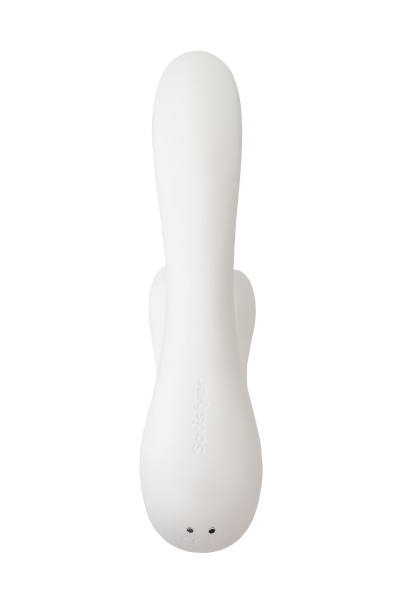 Вибромассажер Satisfyer Double Flex Connect App, белый, силикон