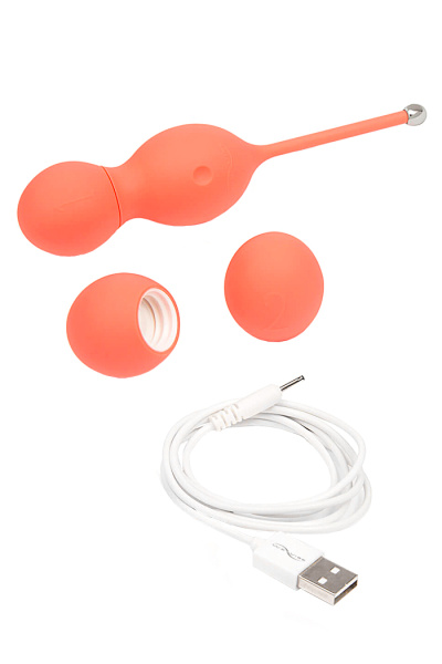Вагинальные шарики WE-VIBE Bloom-тренажёр кегеля оранжевый,силикон,9 см.