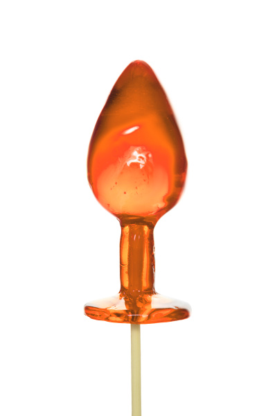 Леденец Sosuчki, «Анальная втулка малая Amaretto», оранжевый 29гр.